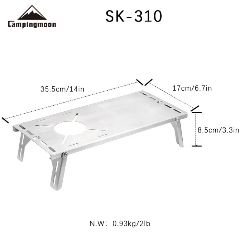 Camping Cooking Table With Windshield - Многофункциональный портативный складной газовый гриль-стол CAMPINGMOON
