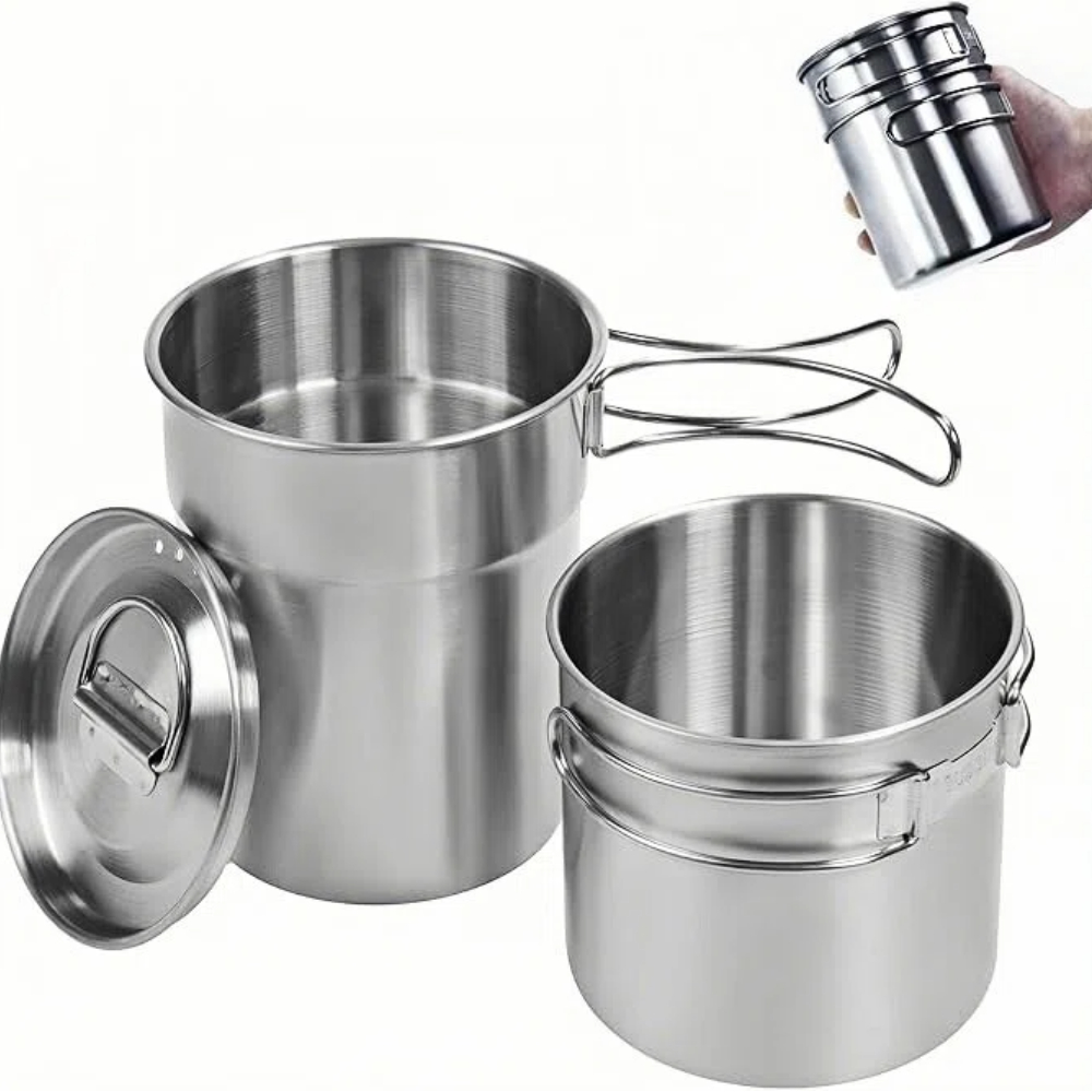 Camping Cooking Pot Stainless Steel - Складные походные кружки и чашки, походный