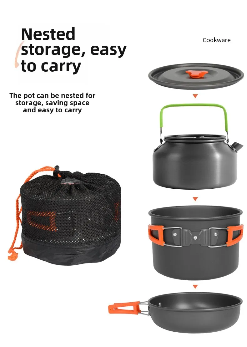 Camping Cooking Set Ds 308 - Набор посуды DS-308 для приготовления пищи