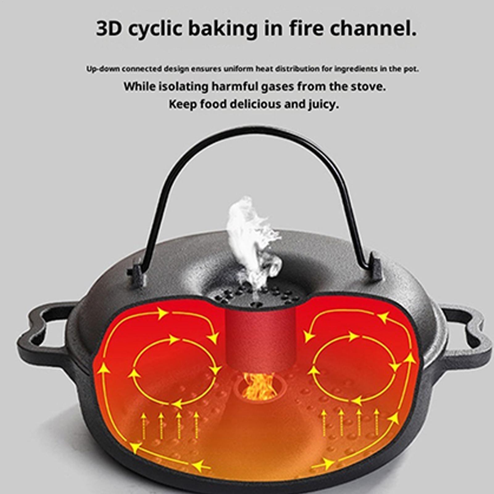 Camping Cooking Cast Iron - Кастрюля для приготовления пищи, антипригарная посуда