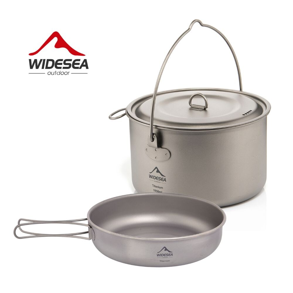 Camping Cooking Gear Set - Widesea посуда для кемпинга, титановый набор