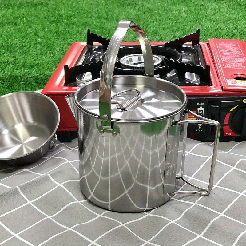 Camping Cooking Pot Stainless Steel - 1 шт. компактный и портативный уличный