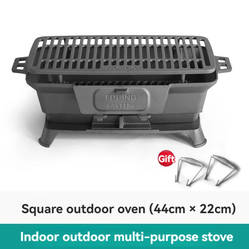 Camping Cooking Cast Iron - Угольная печь для барбекю без покрытия,
