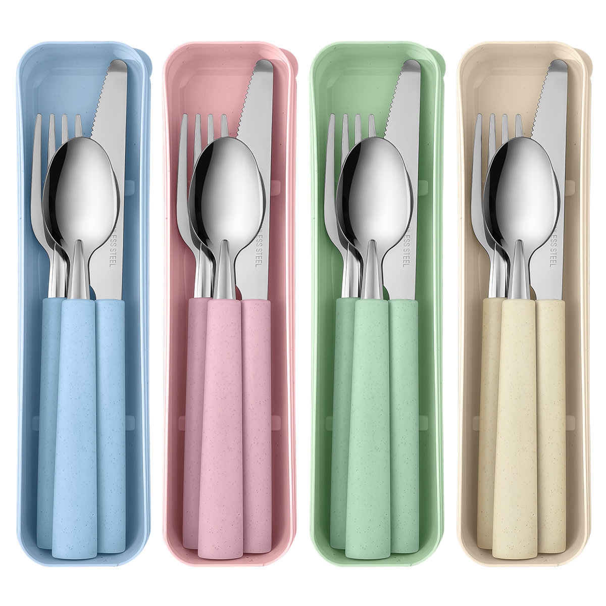 Camping Cooking And Cutlery Set - 1 комплект портативной посуды из нержавеющей