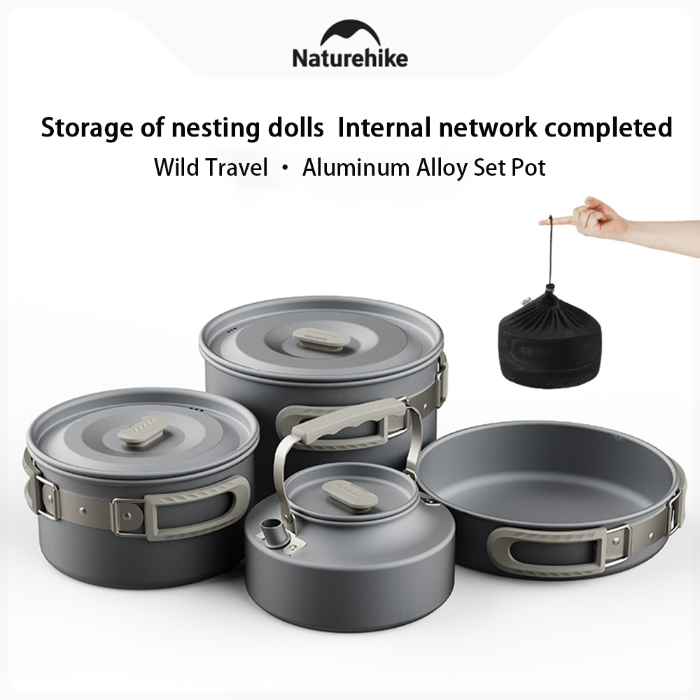 Camping Hanging Cooking Pot - Набор уличных кастрюль Naturehike, кухонное оборудование