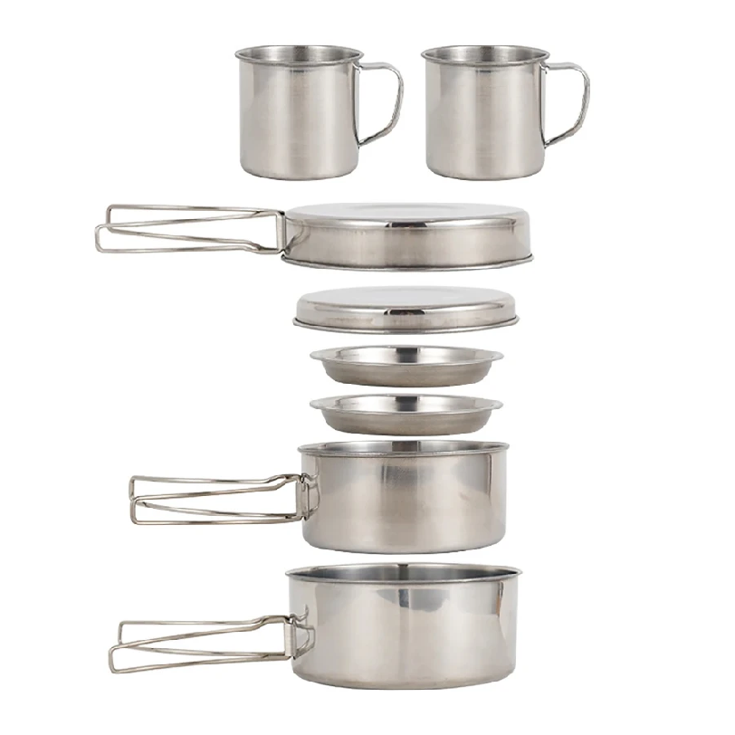 Набор походной посуды из 8 пре – обзор и цена Camping Cooking Gear Set