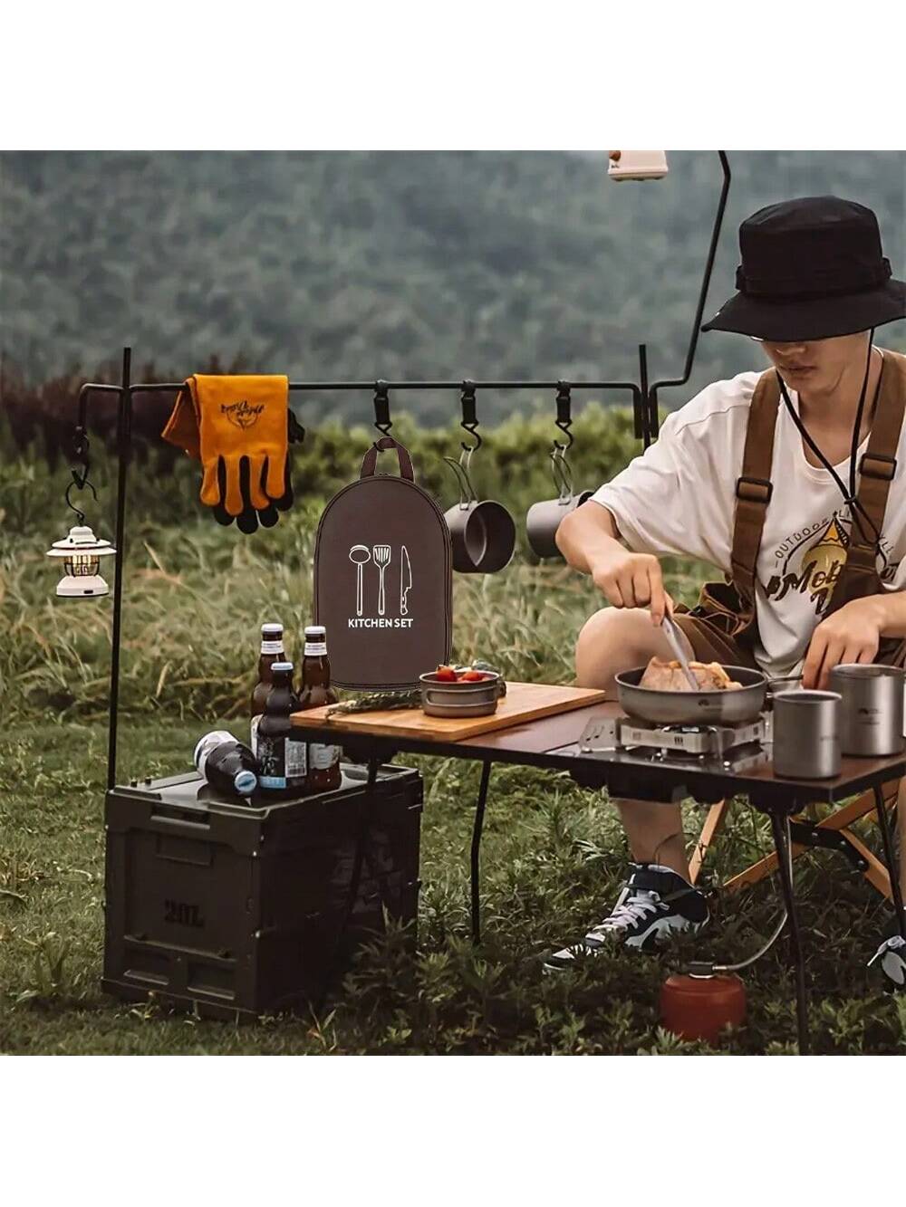 Сумка для хранения посуды для  – обзор и цена Camping Cooking Utensils Storage