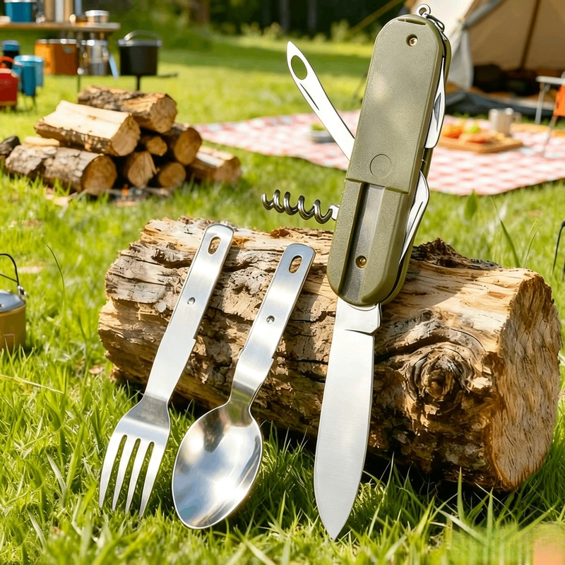 Набор столовых приборов из нер – обзор и цена Camping Cooking And Cutlery Set