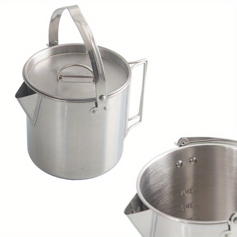 1 шт. компактный и портативный – обзор и цена Camping Cooking Pot Stainless Steel
