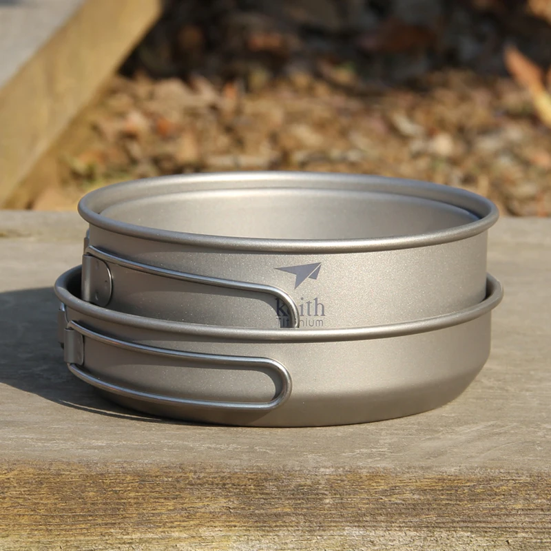 Keith 3 шт. титановая посуда,  – обзор и цена Camping Cooking Pot Stainless Steel