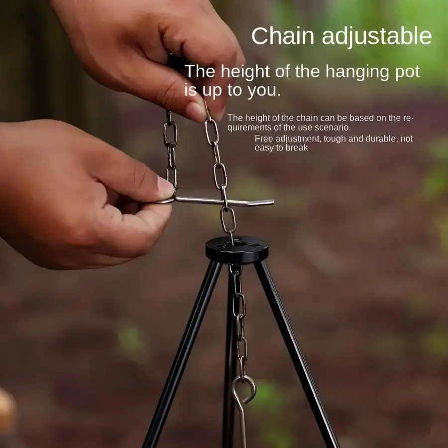 Портативная складная подставка – обзор и цена Camping Hanging Cooking Pot