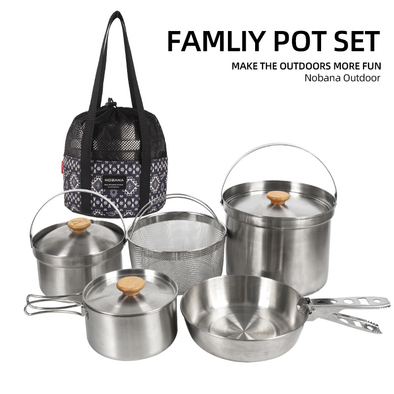 NOBANA новейший уличный набор  – обзор и цена Camping Cooking Gear Set