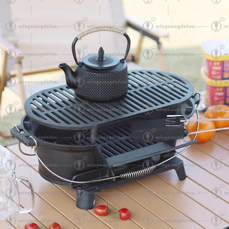 Чугунный угольный гриль без по – обзор и цена Camping Cooking Cast Iron