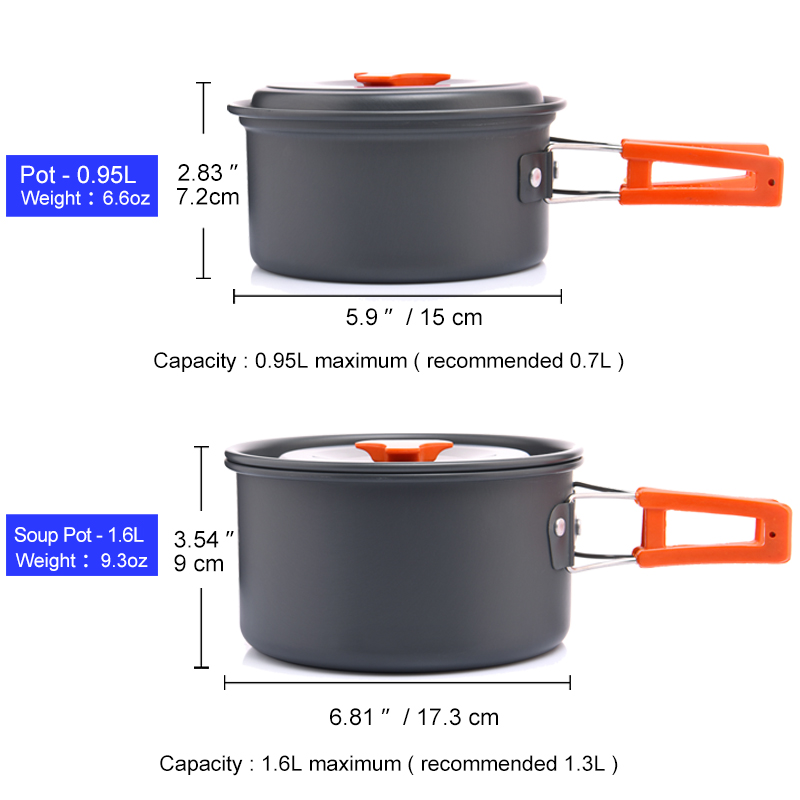 Набор посуды Widesea для кемпи – обзор и цена Camping Cooking Gear Set
