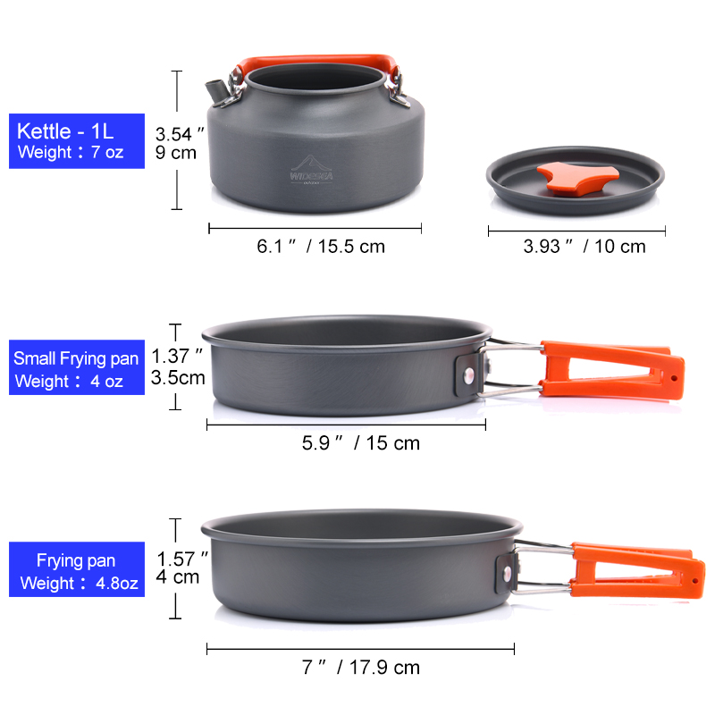Набор посуды Widesea для кемпи – обзор и цена Camping Cooking Gear Set