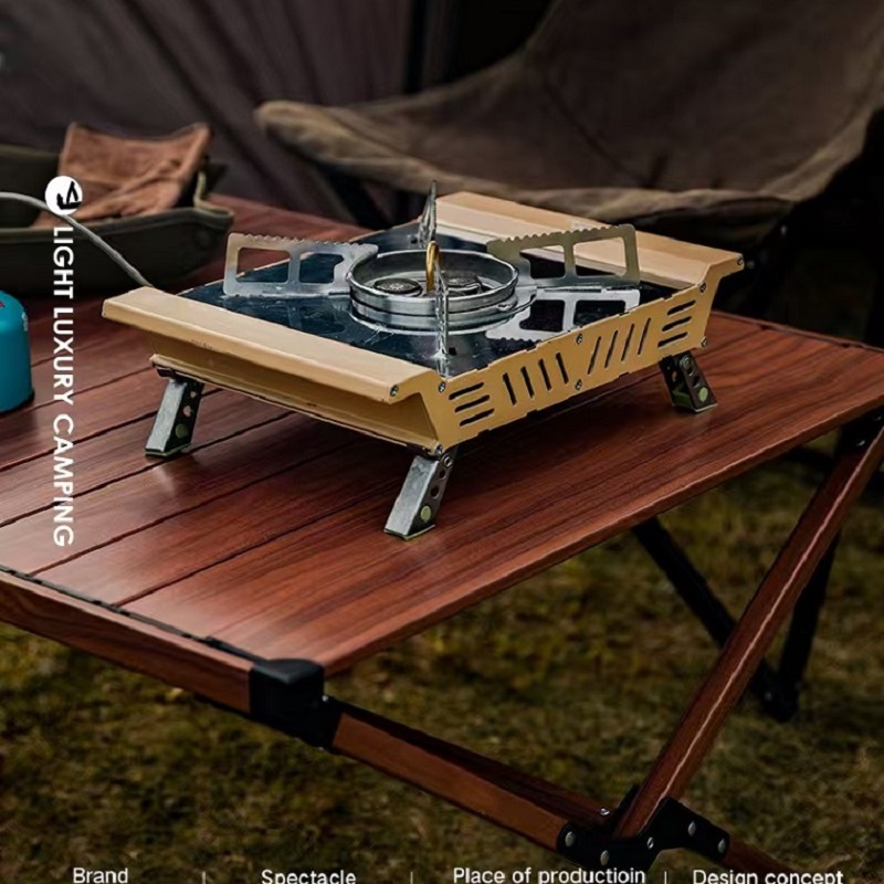 Портативная 3-конфорочная похо – обзор и цена Camping Cooking Table With Windshield