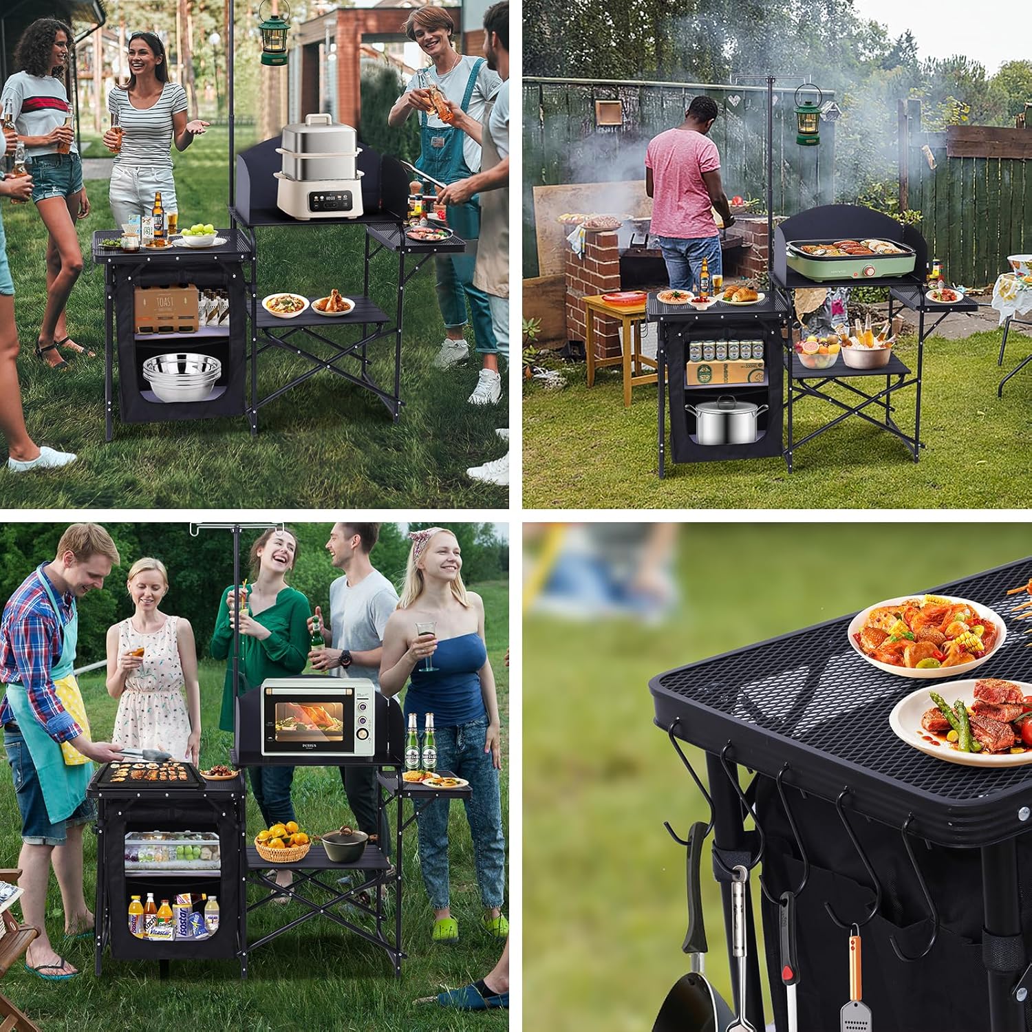 Кемпинговая кухонная станция,  – обзор и цена Camping Cooking Table With Windshield