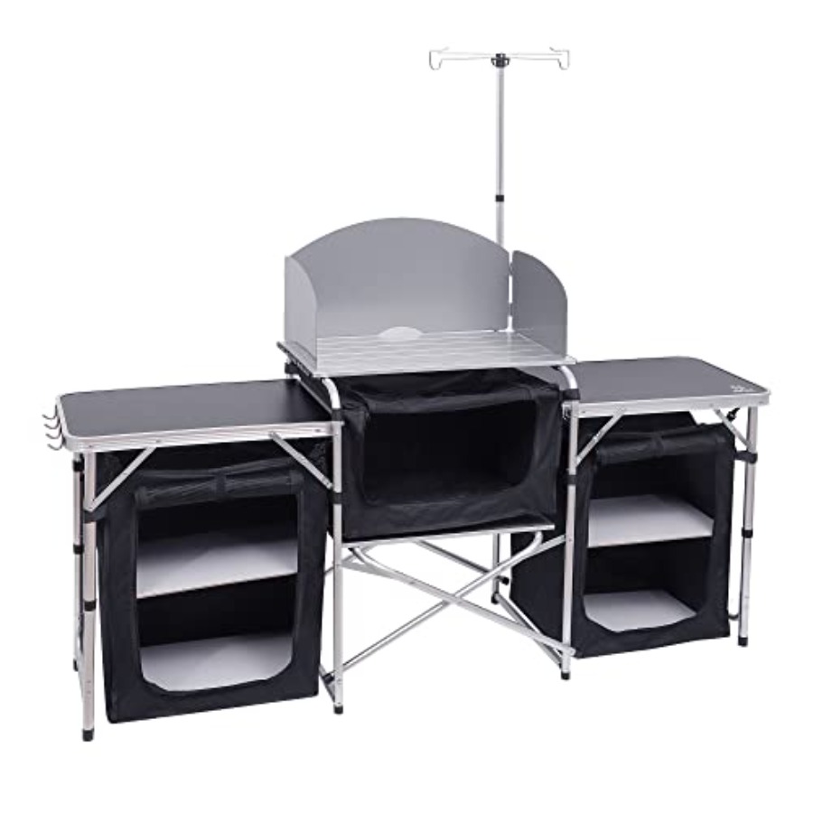 Кемпинговый кухонный стол, скл – обзор и цена Camping Cooking Table With Windshield