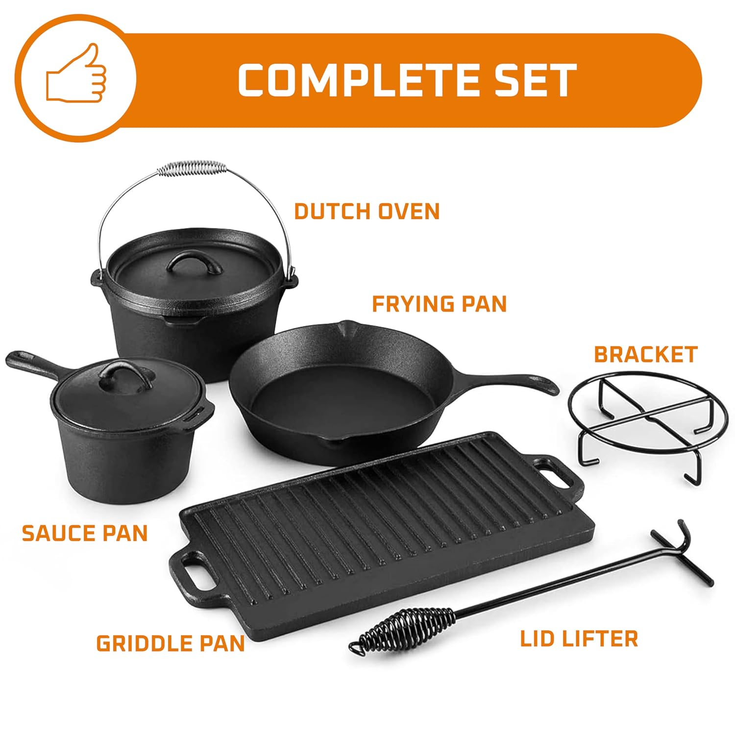 Набор для кемпинговой кухни из – обзор и цена Camping Cooking Cast Iron