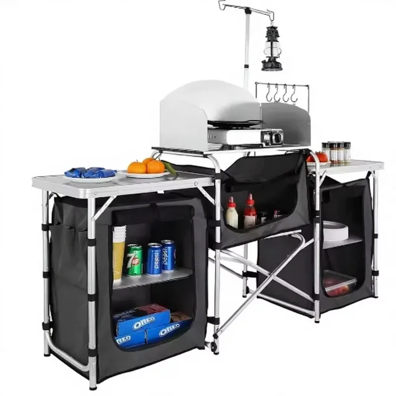 Оптовая продажа: Большая алюми – обзор и цена Camping Cooking Table With Windshield